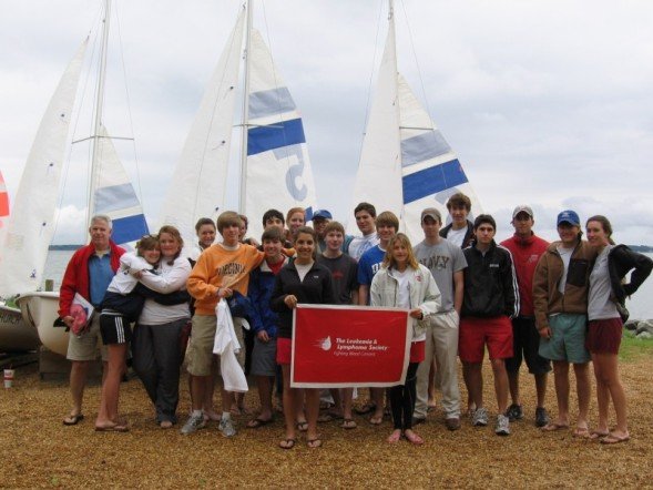 Coach Mike Karn with Saints Sailing Team.jpg